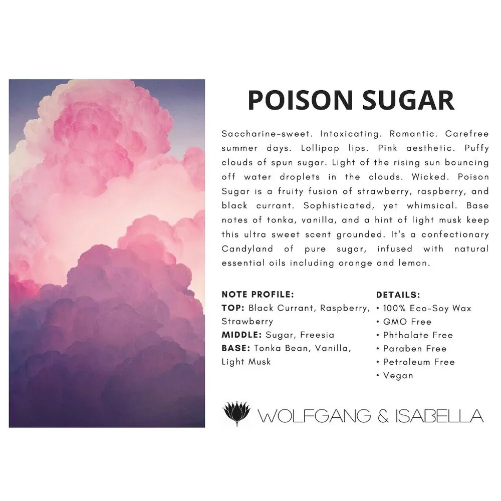 POISON SUGAR CANDLE TRAVEL TIN - SOY -  2oz